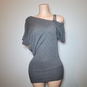 Papaya One Shoulder Gray Dress